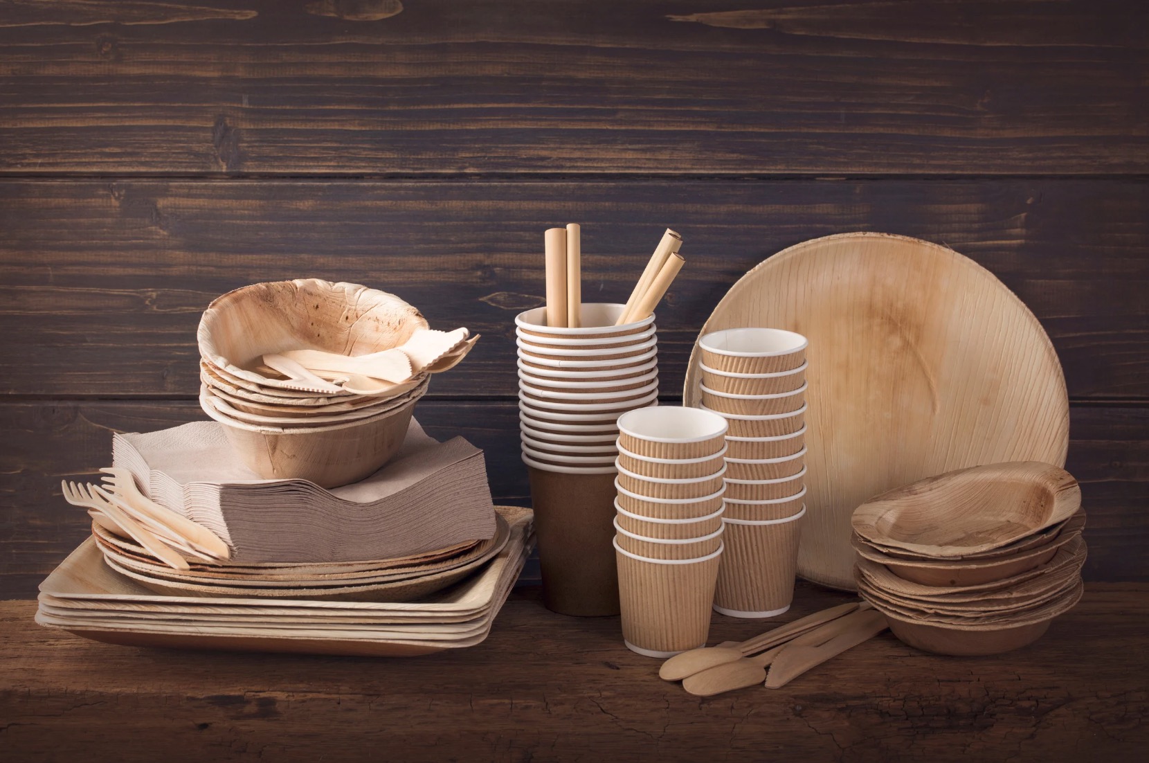 Eco-friendly bamboo tableware, bowls, plates, cups, and utensils
