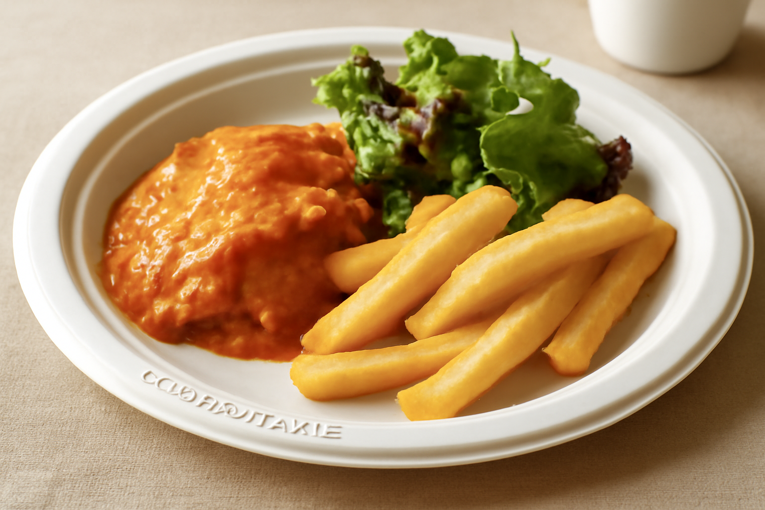 Eco-friendly compostable plates with sustainable food service options