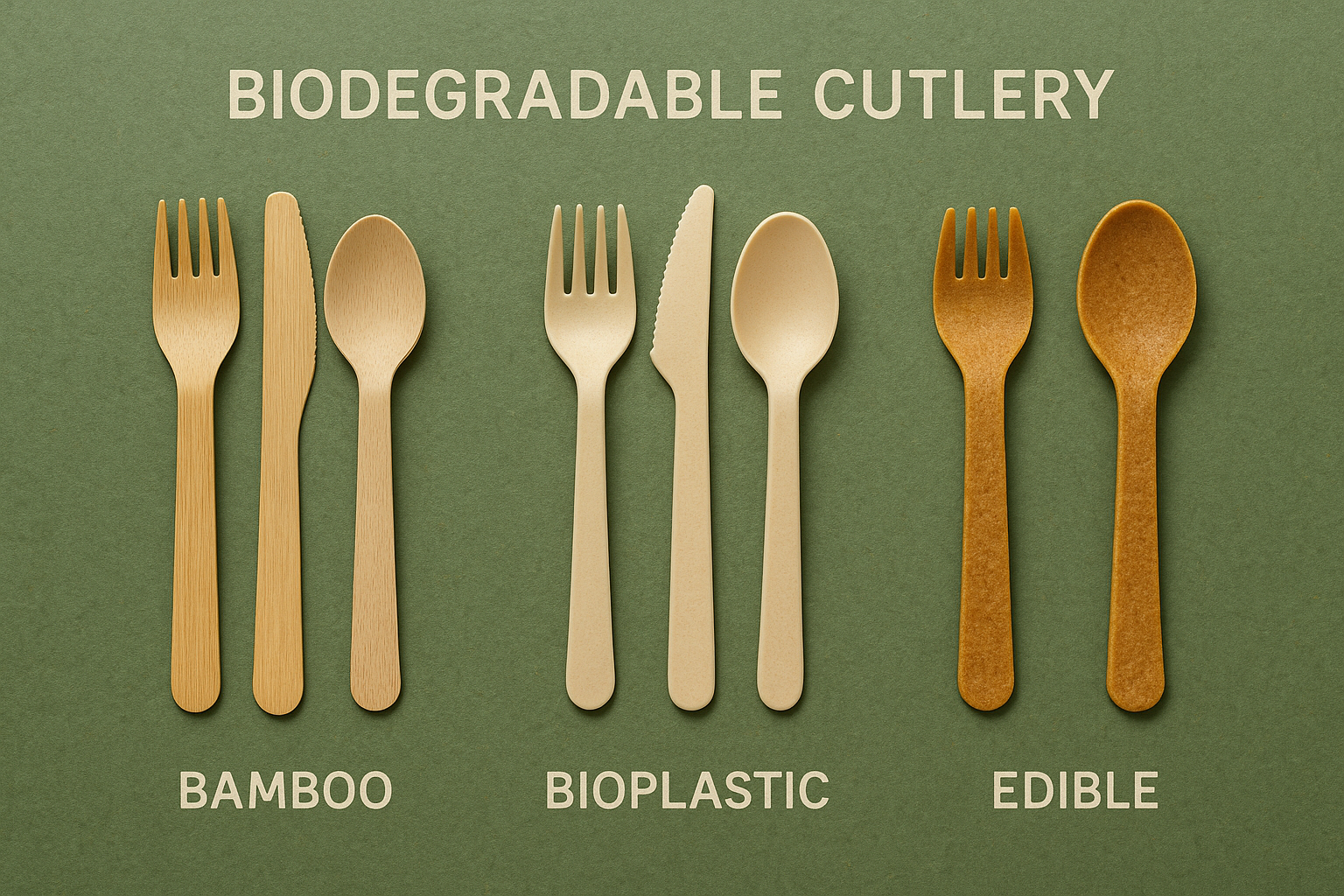 Eco-Friendly Biodegradable Cutlery Options: Bamboo, Bioplastic, and Edible
