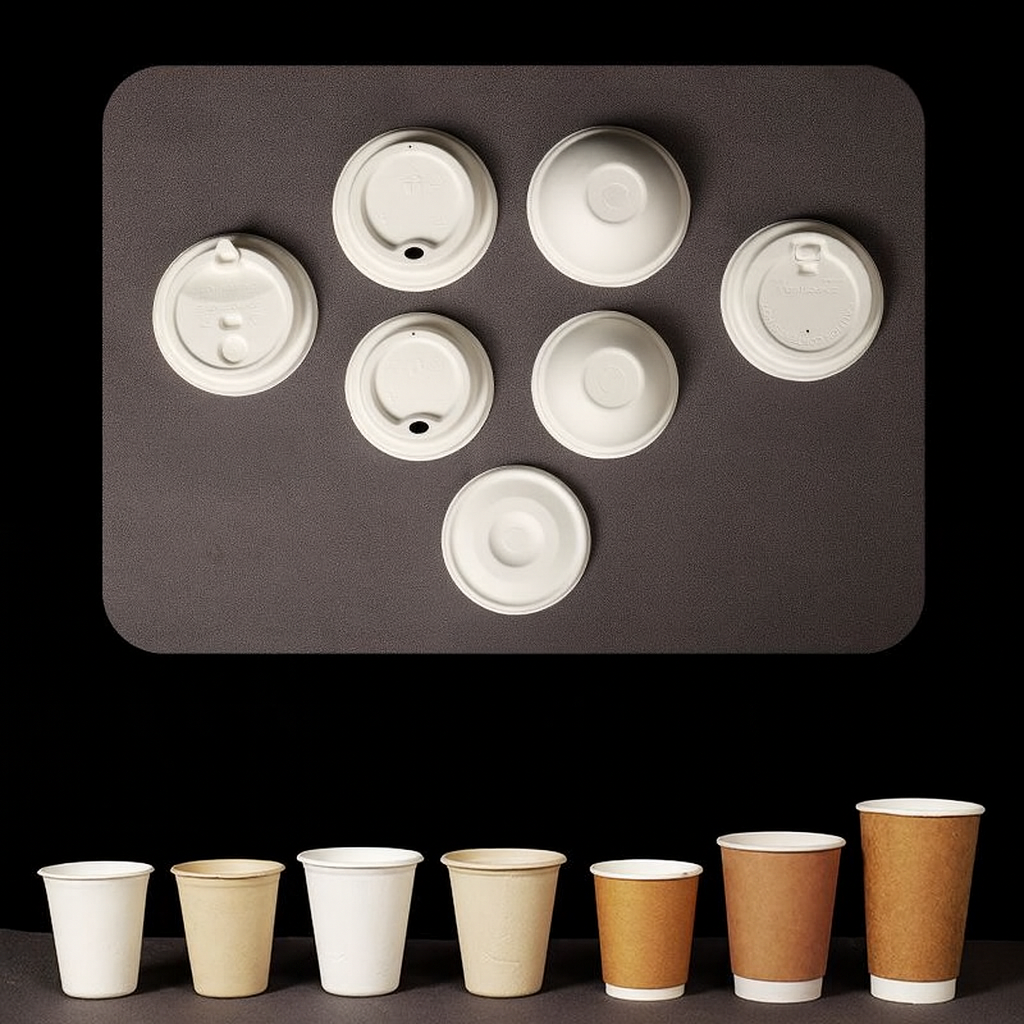 Bamboo Fiber Coffee Cups with Compostable Lids – Eco-Friendly Disposable Drinkware