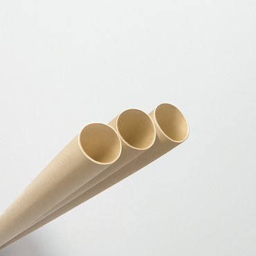 Close-up of bamboo fiber straws with round tips, eco-friendly and biodegradable.