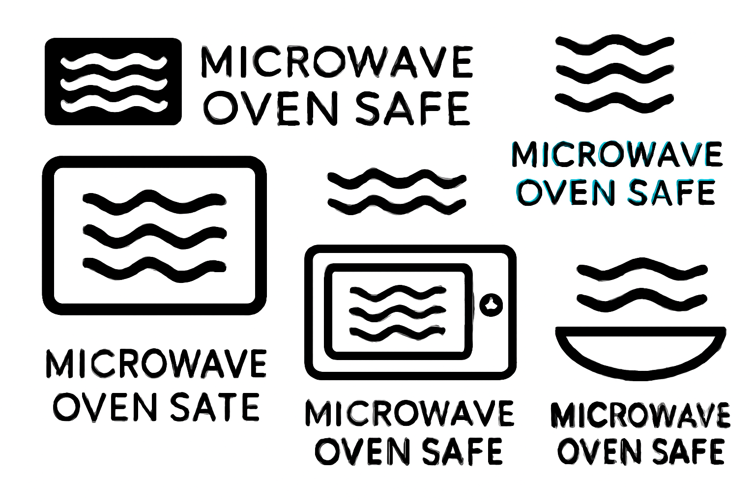 Universal Microwave Safe Icons for Sustainable Packaging