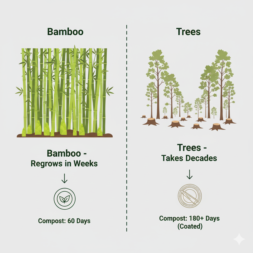 Bamboo vs Trees: Faster Growth and Composting for Sustainable Tableware