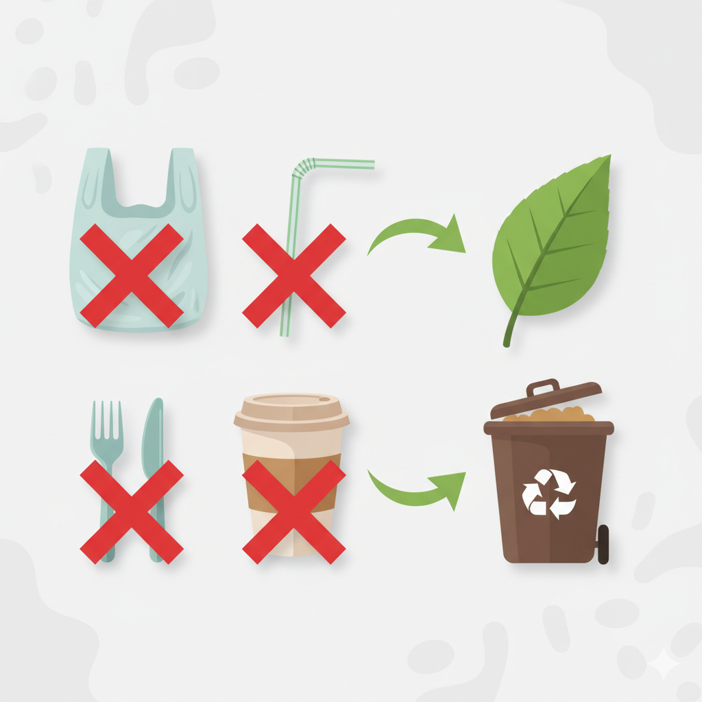 Say no to plastic, choose compostable alternatives