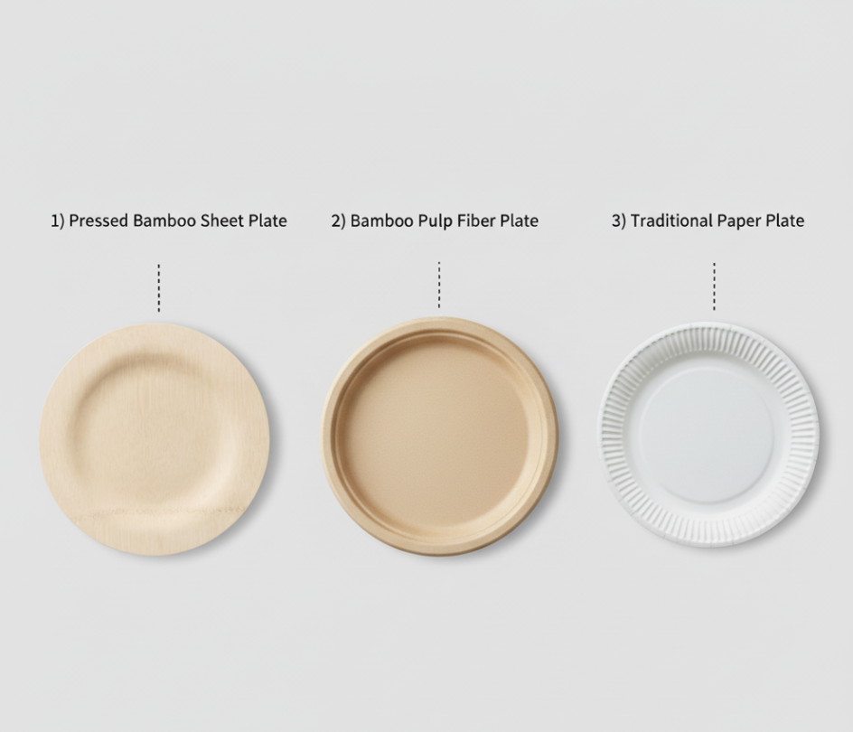 Pressed Bamboo, Bamboo Pulp, or Paper? Comparing Three Types of Disposable Plates