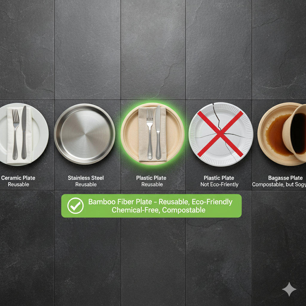 Bamboo Fiber Plate vs. Other Materials – Best Eco-Friendly and Safe Option