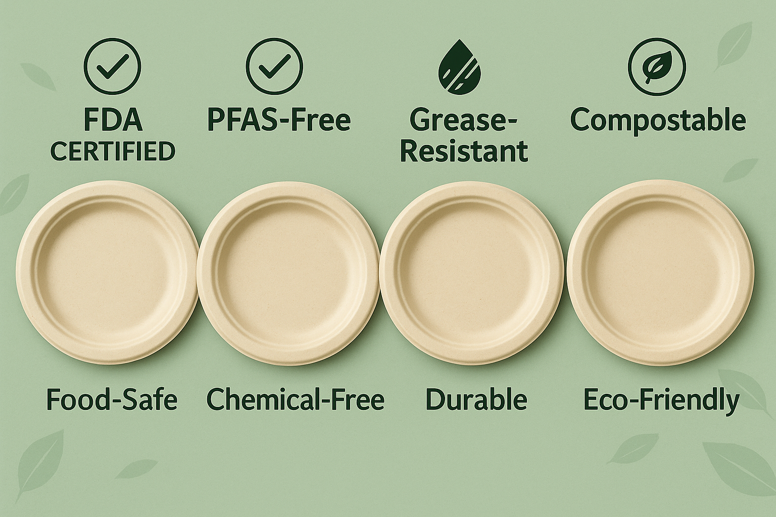 Bamboo Fiber Plates – Safe, Durable, and Compostable