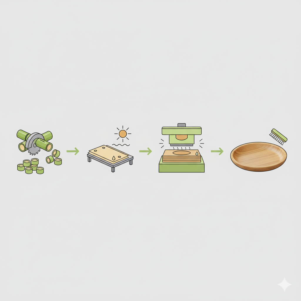 How Pressed Bamboo Plates Are Made – Step-by-Step Process