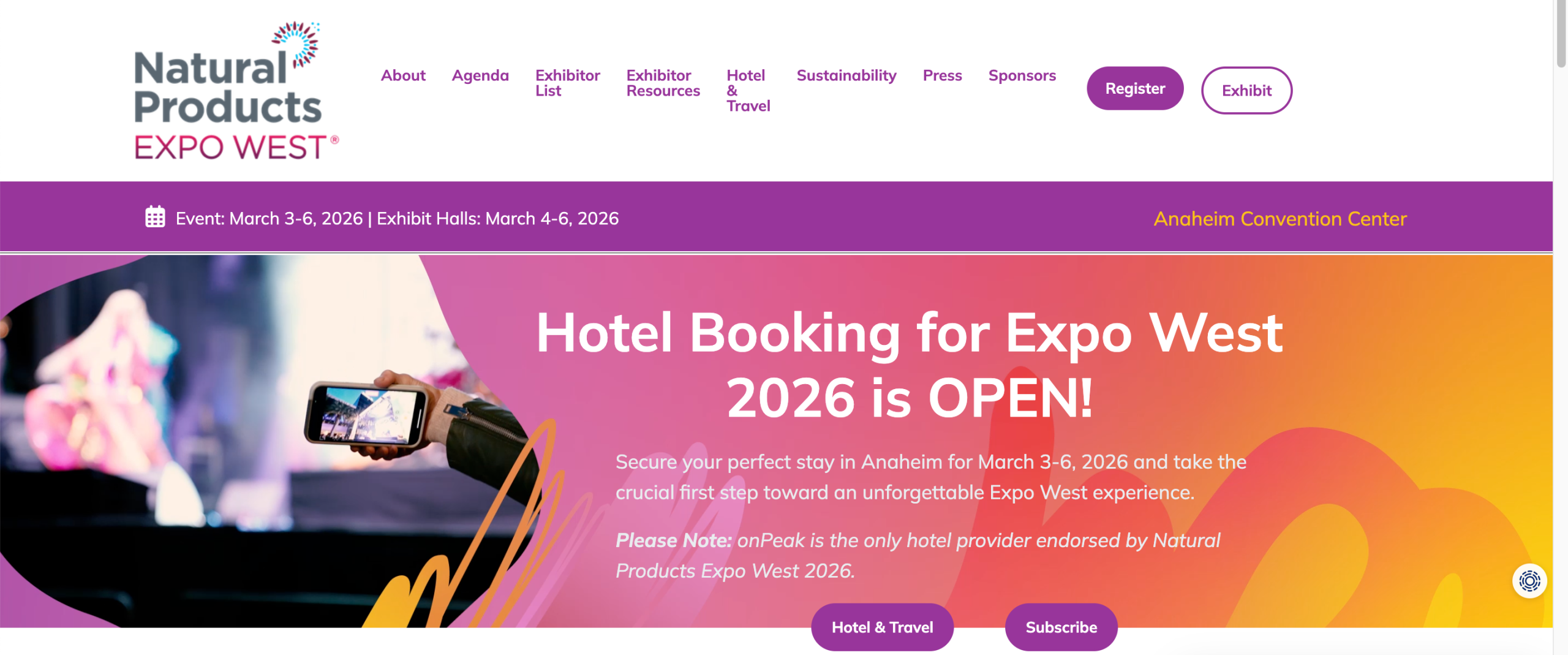 Natural Products Expo West 2026 – Leading Natural and Organic Products Trade Show in Anaheim.