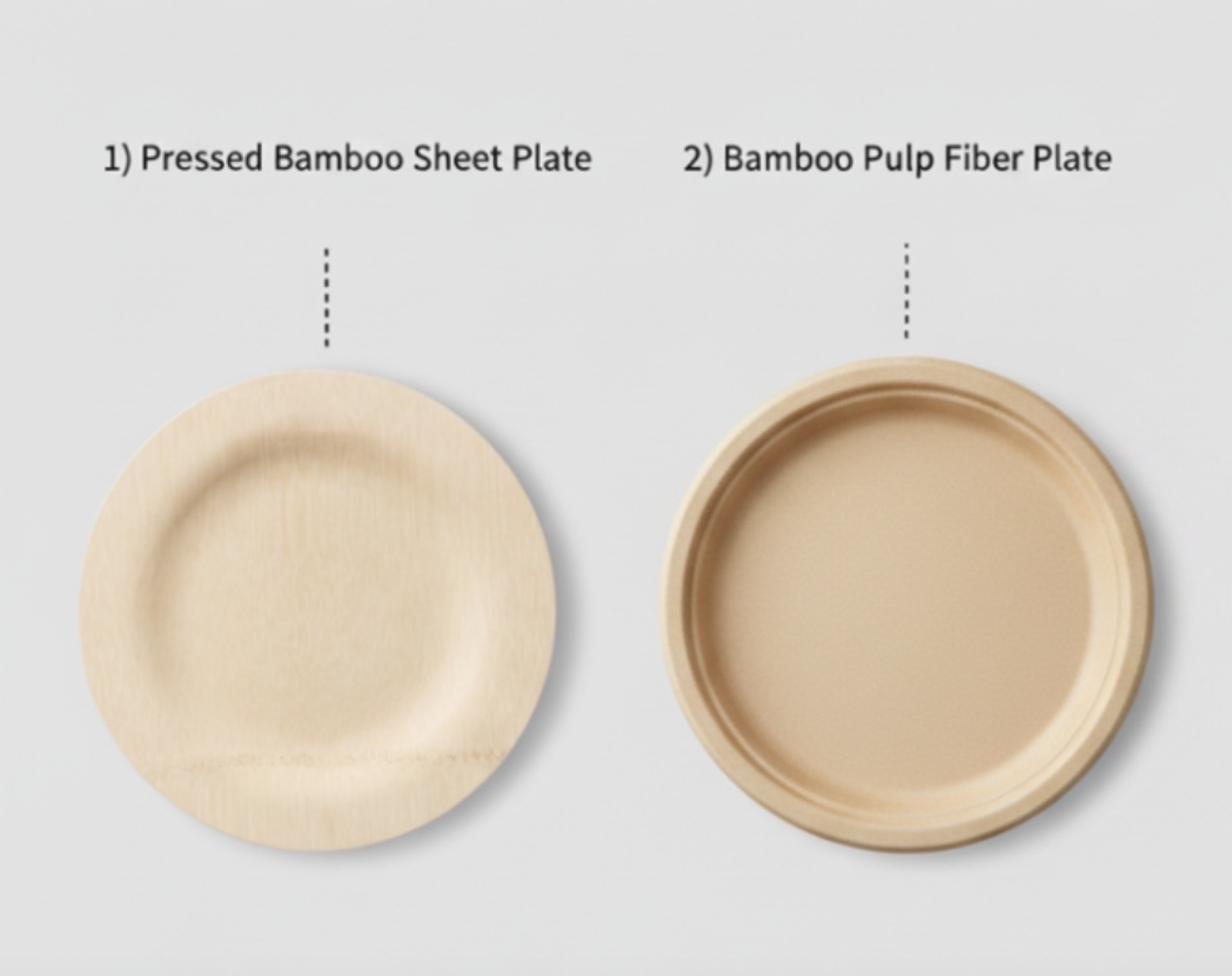 Pressed Bamboo Plate vs. Bamboo Pulp Plate – Material Comparison