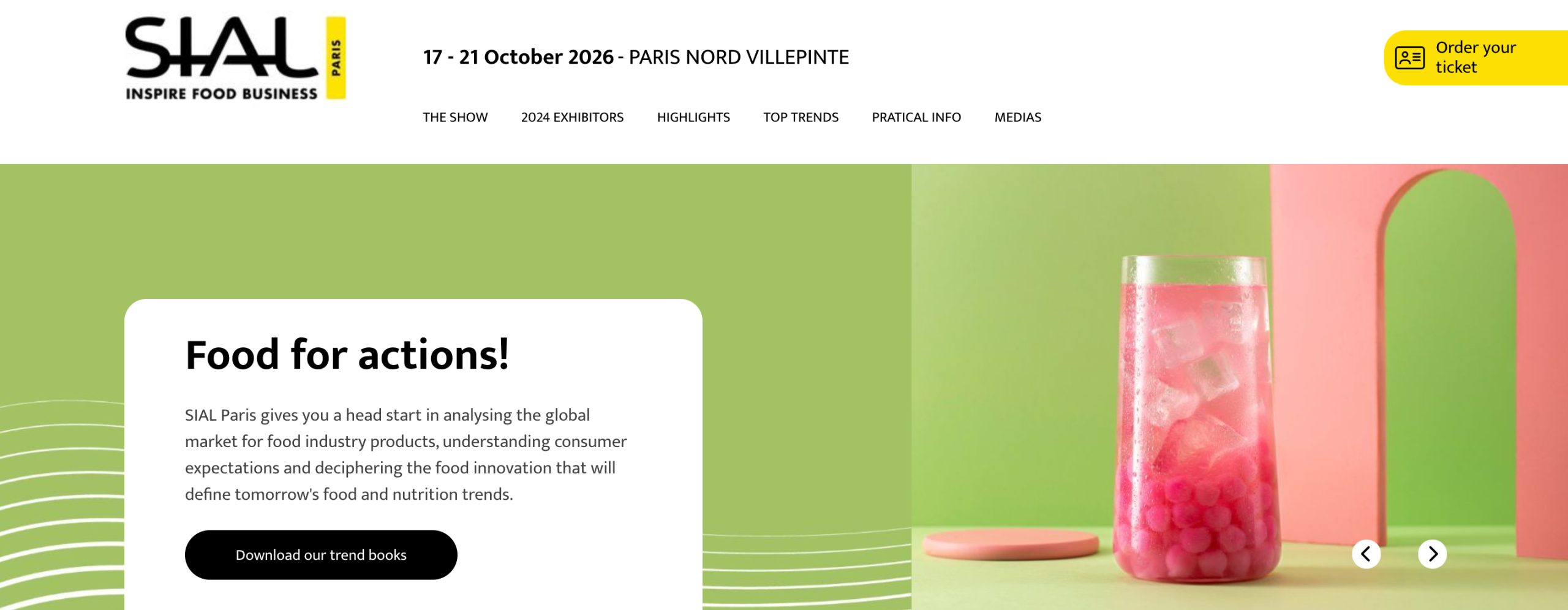 SIAL 2026 – The Global Food Business Expo in Paris.