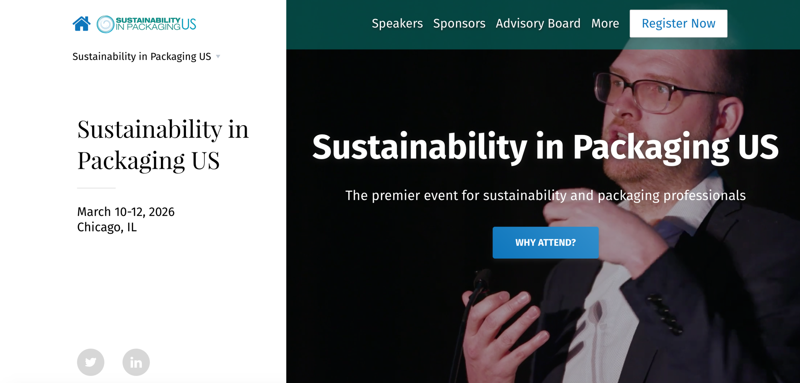 Sustainability in Packaging US 2026 – Premier Conference on Eco-Friendly Packaging in Chicago.