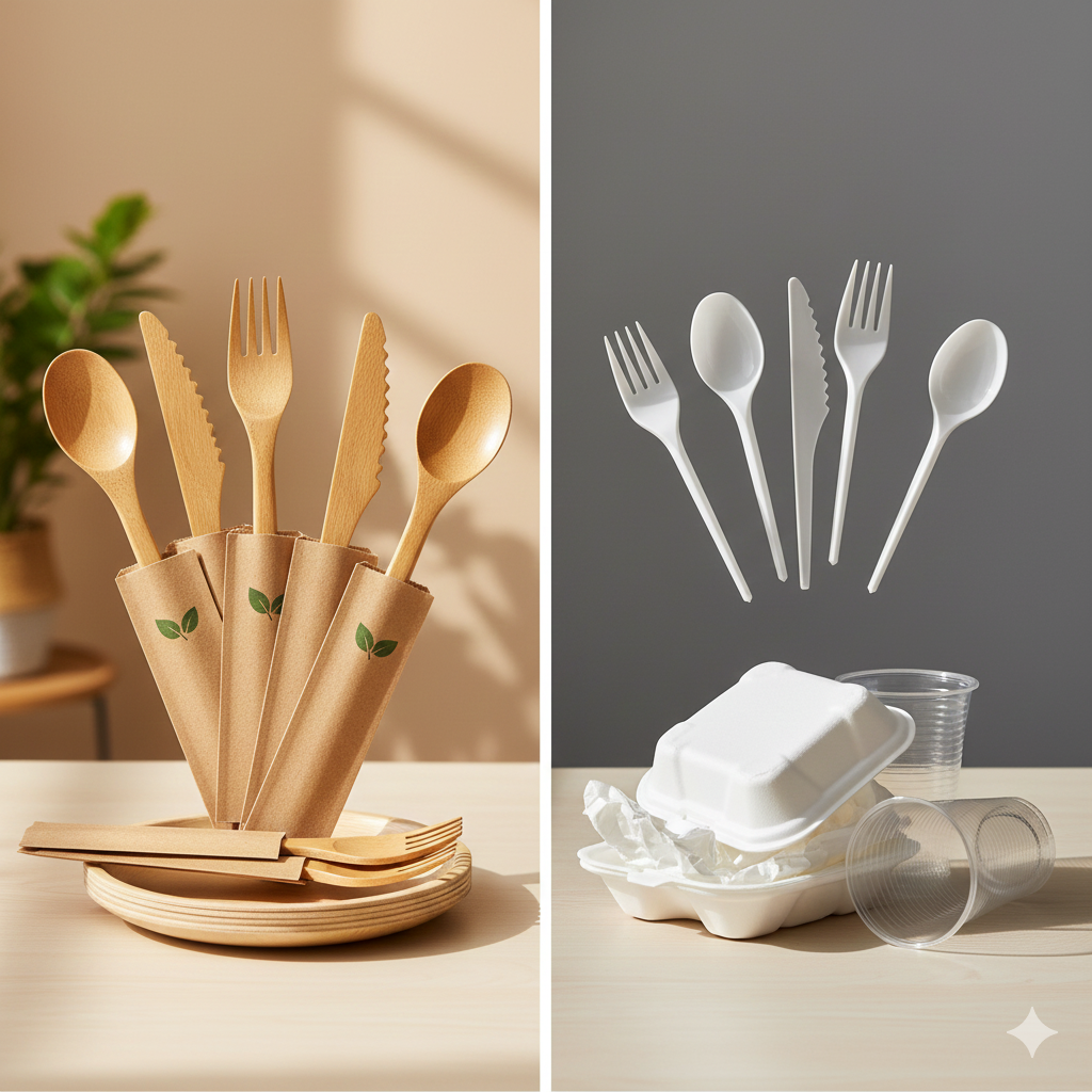 Bamboo Cutlery vs Plastic – Sustainable Comparison