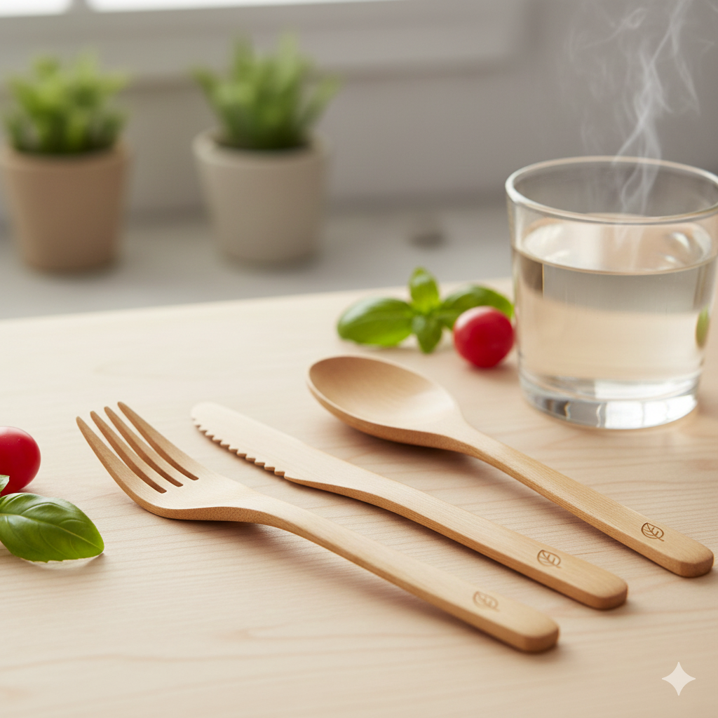 Food-Safe Bamboo Cutlery – Durable & Naturally Antibacterial