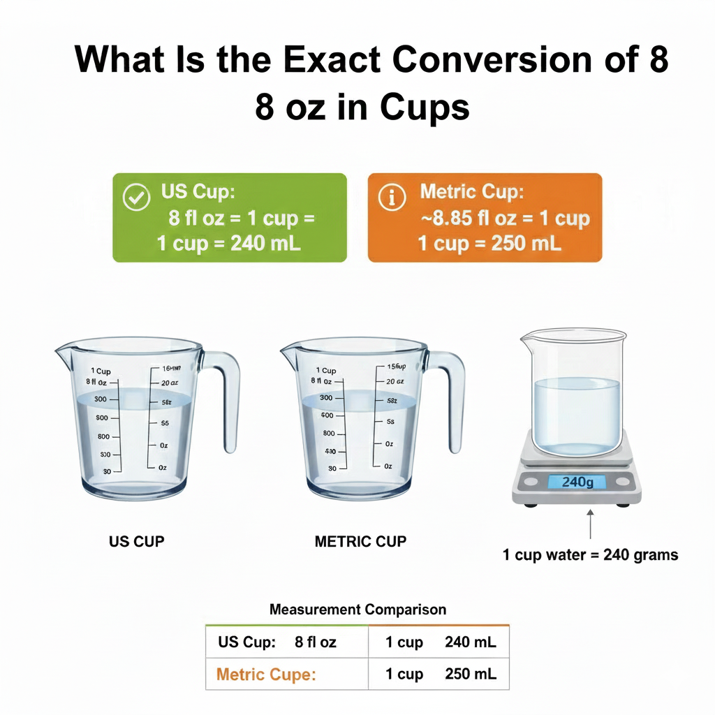 8 oz to Cups: US vs Metric Conversion for Foodservice Accuracy