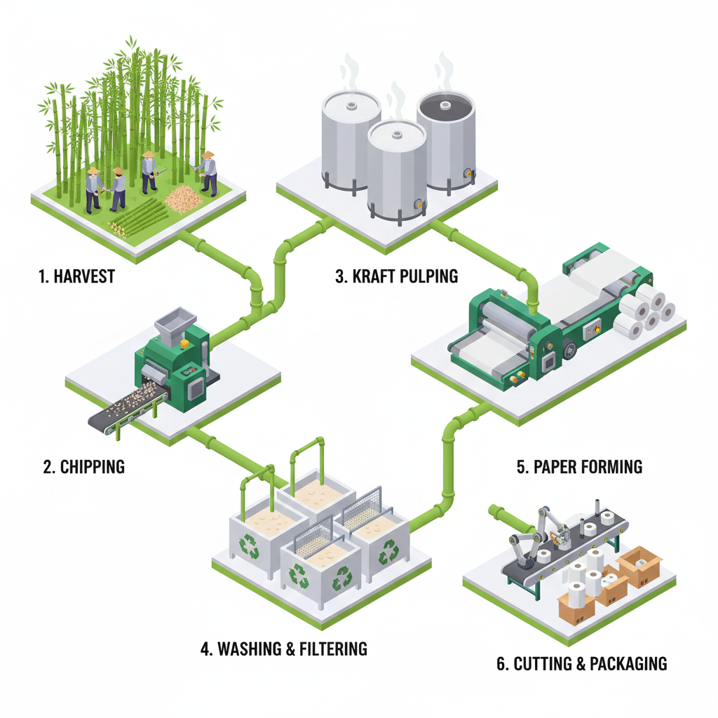 Bamboo Toilet Paper Production Process Flowchart | PANABAM