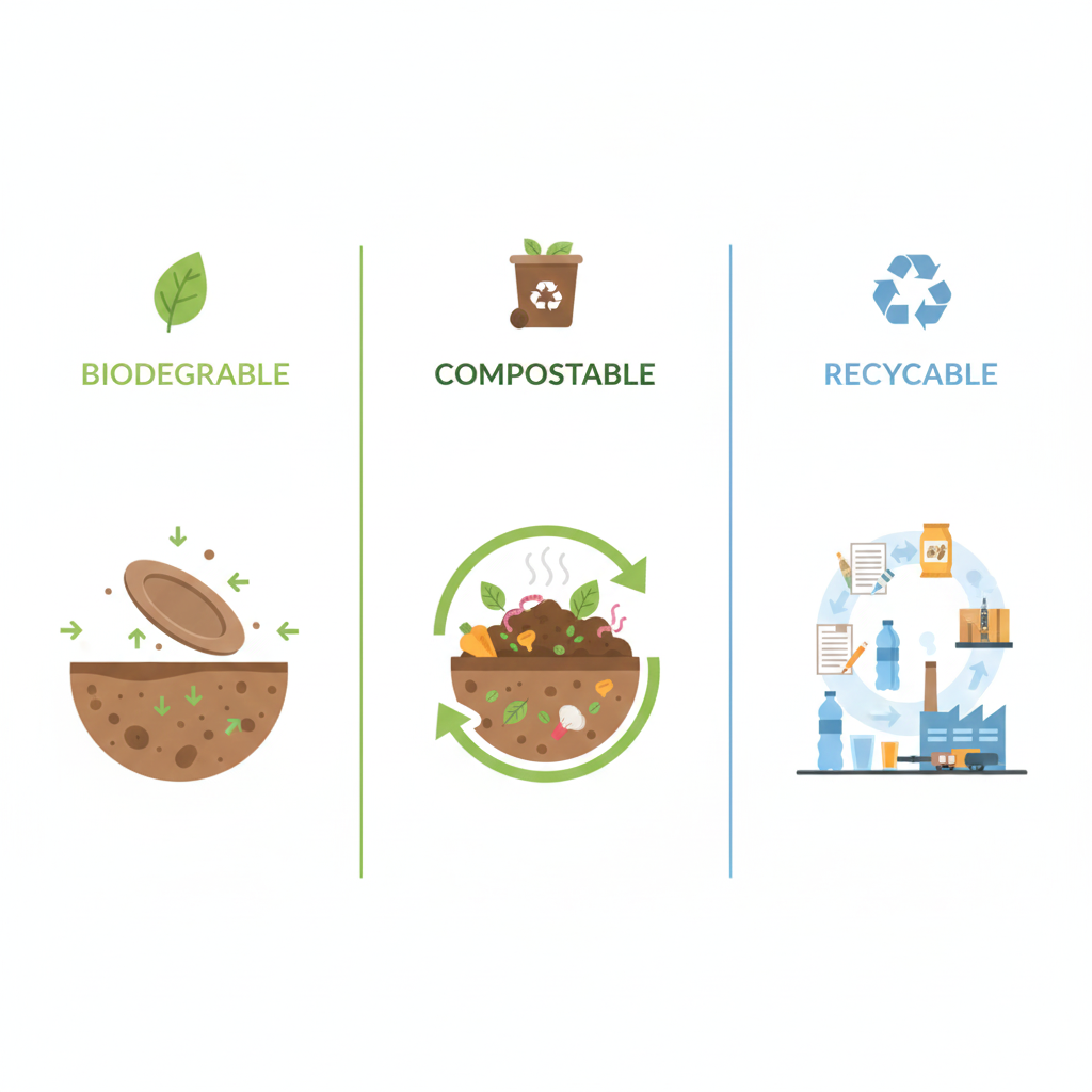 Biodegradable, Compostable, and Recyclable Key Differences Explained