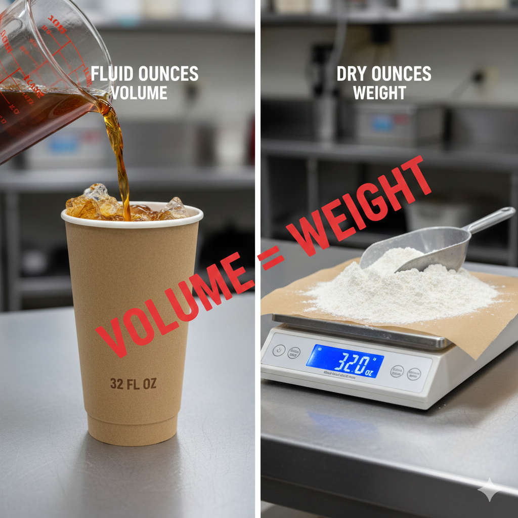 Fluid Ounces vs Dry Ounces – Volume ≠ Weight in Foodservice