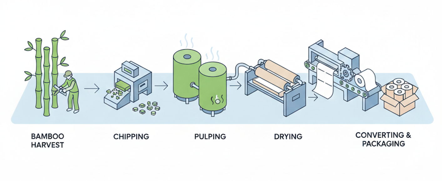 How Bamboo Toilet Paper Is Made – Step-by-Step Process