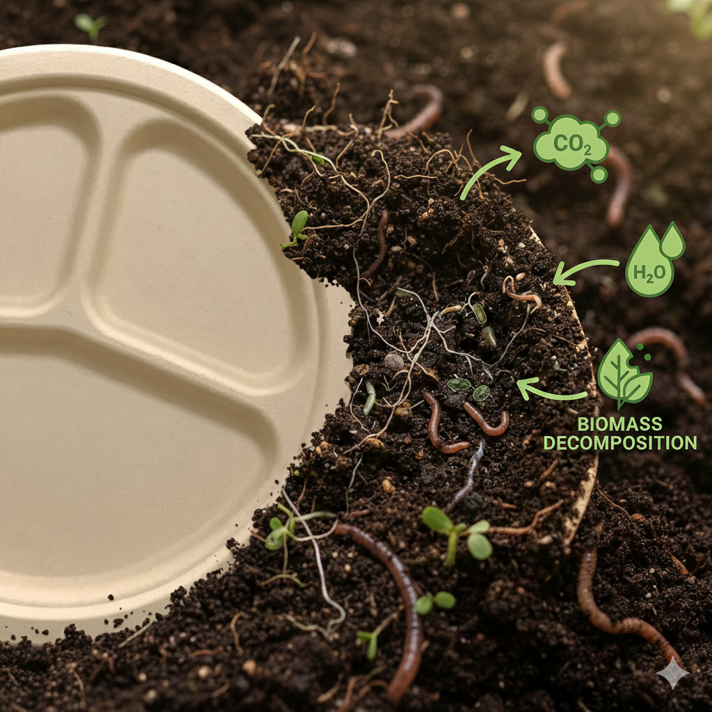 Natural Bamboo Fiber Biodegradable Plates by PANABAM