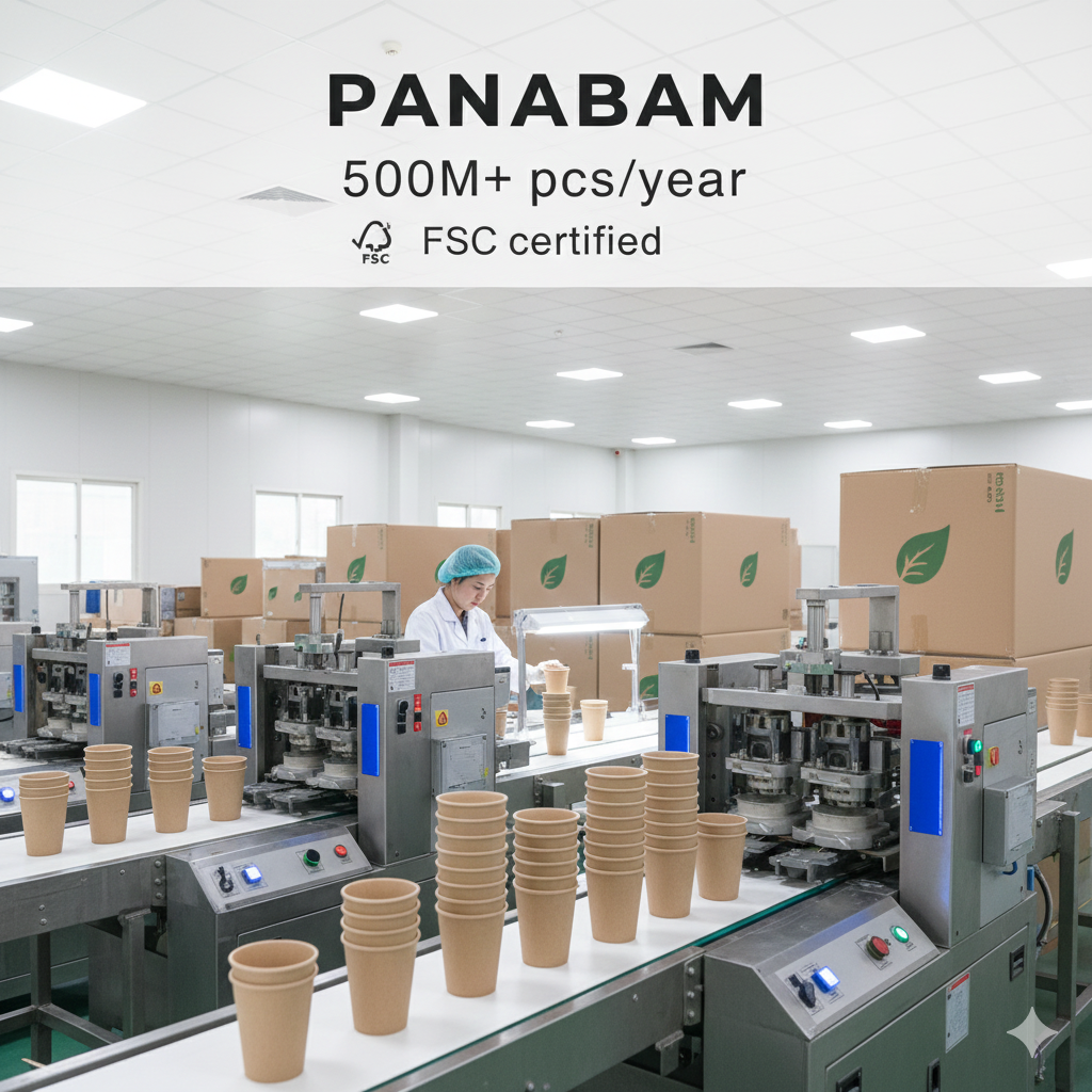 PANABAM Bamboo Tableware Factory – 500M+ Compostable Cups Per Year – FSC Certified