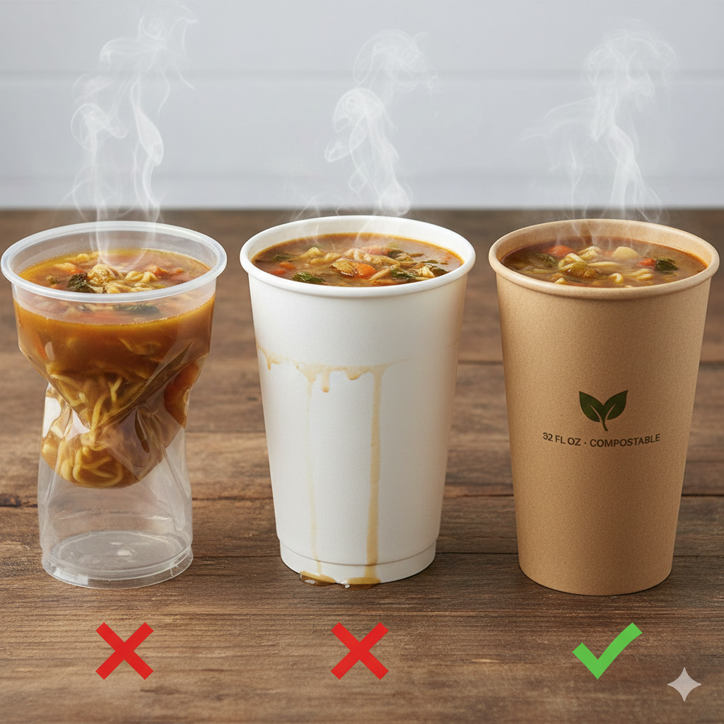 Plastic vs Paper vs Bamboo – 32 oz Hot Cup Performance Comparison