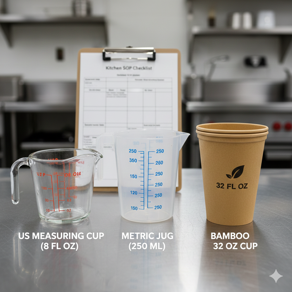 US vs Metric vs Bamboo – 32 oz Cup Measurement Comparison in Foodservice