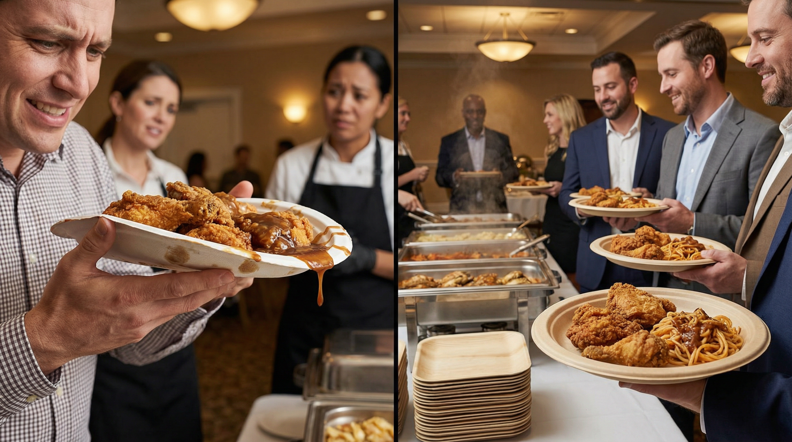 Coated Paper vs Bamboo Fiber Plates: Strength in Real Food Service