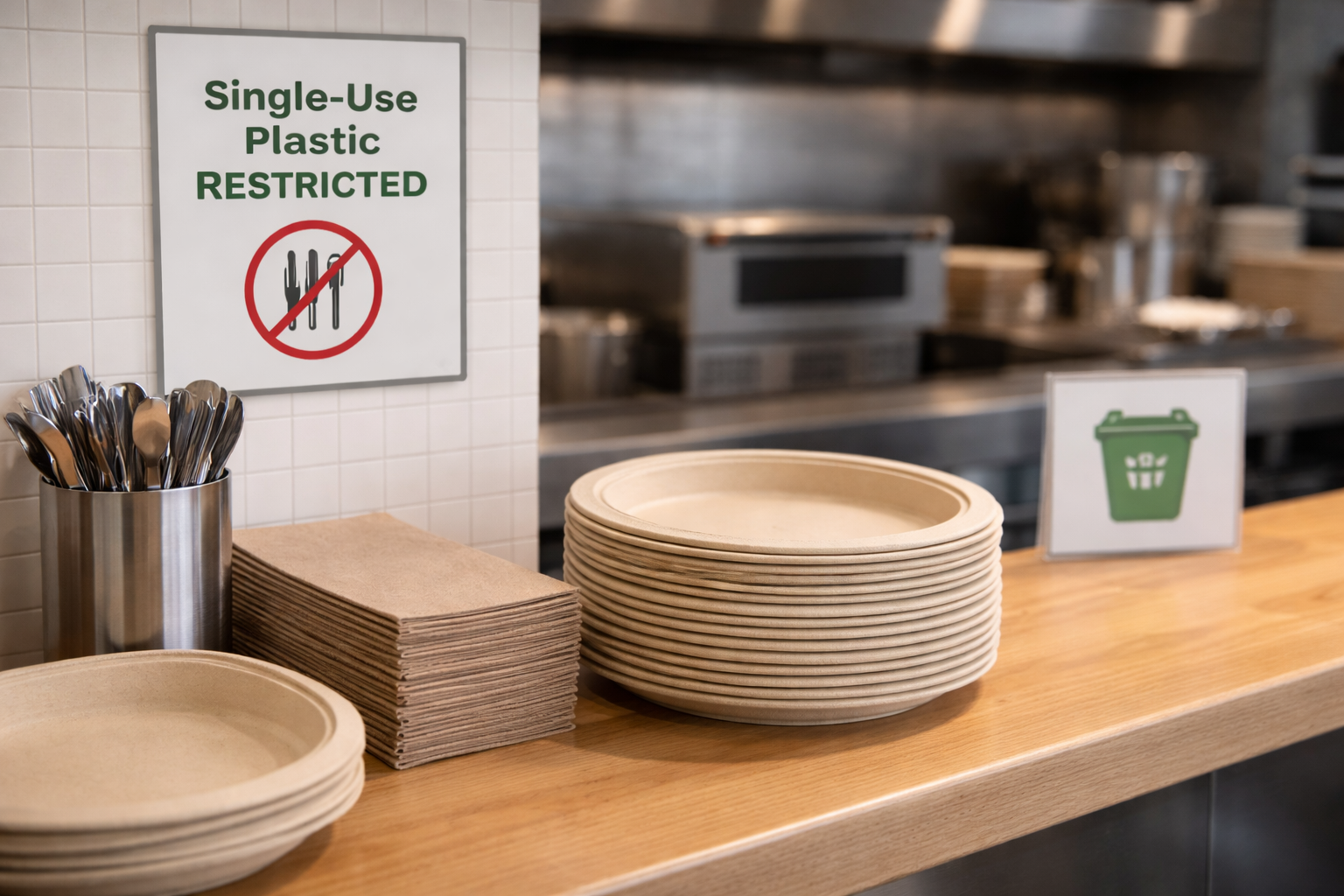 Single-Use Plastic Restricted: Compostable Fiber Plates for Food Service Compliance