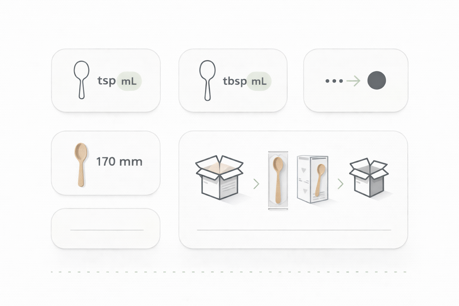 Bamboo disposable spoon size and packaging options