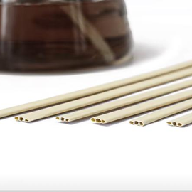 Bamboo fiber straws wholesale with three-hole structure, plastic-free eco-friendly drinking straws