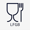 LFGB tested icon for bamboo fiber disposable plates (wholesale supply).