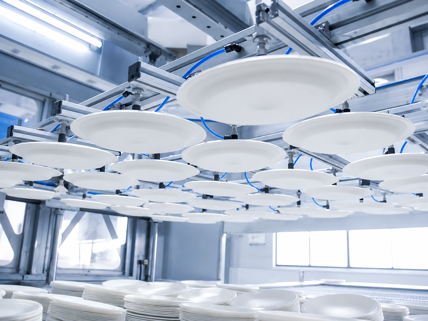 Automated production lines for bamboo fiber plates and sustainable food packaging