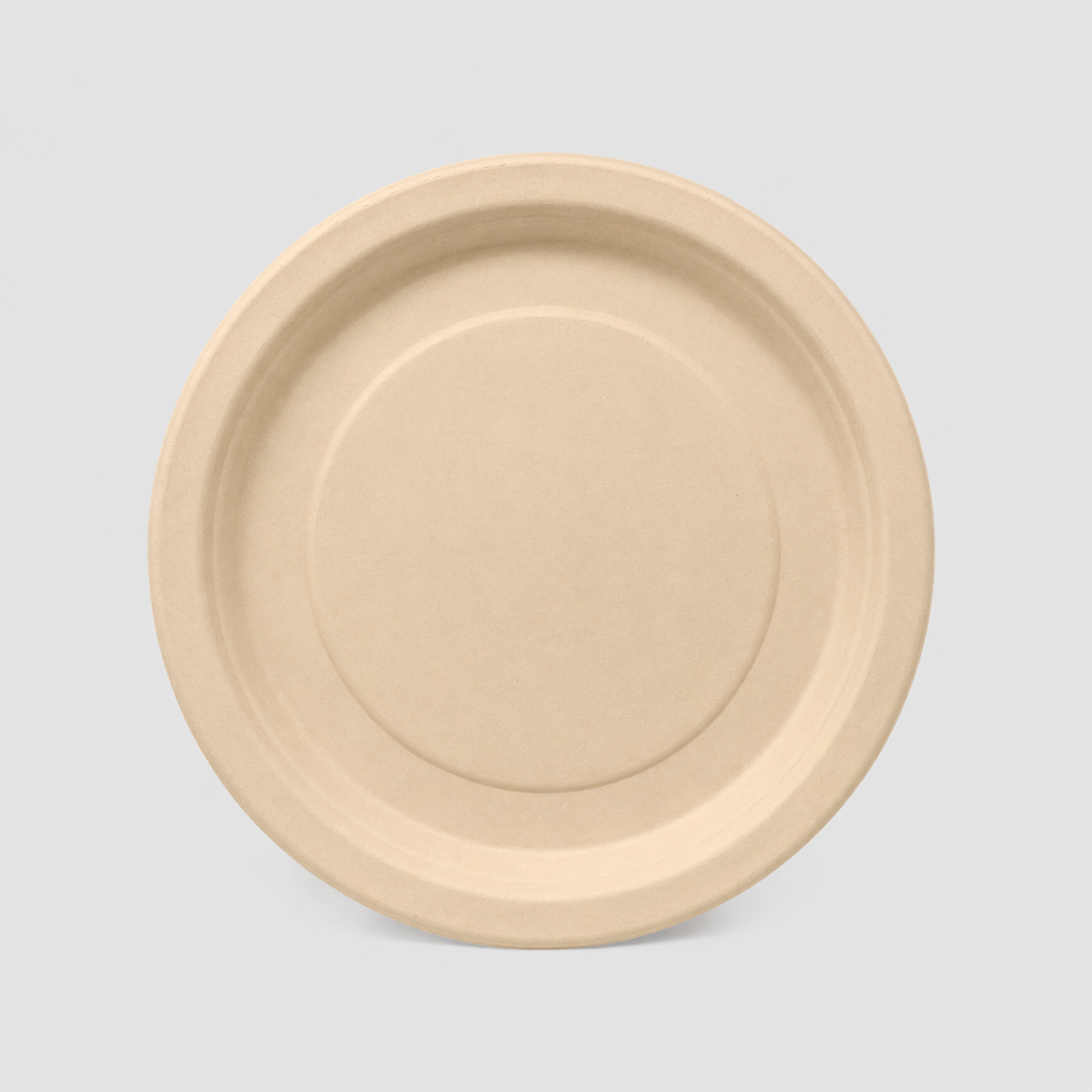 Natural bamboo fiber round disposable plate