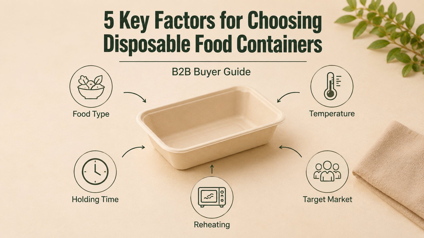 Five factors for choosing disposable food containers for B2B foodservice