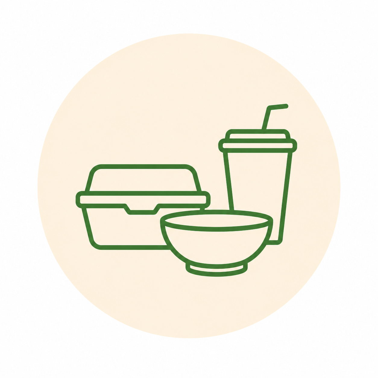 Global supply icon for food packaging export service