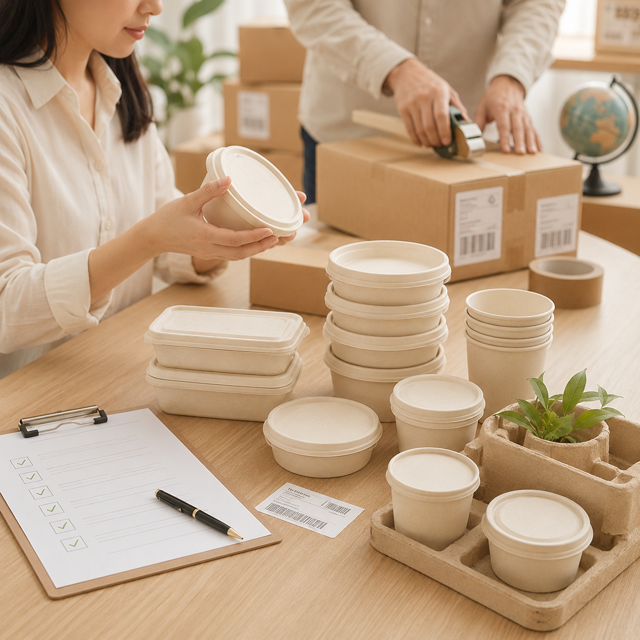 Quality check and export support for bamboo fiber food packaging products