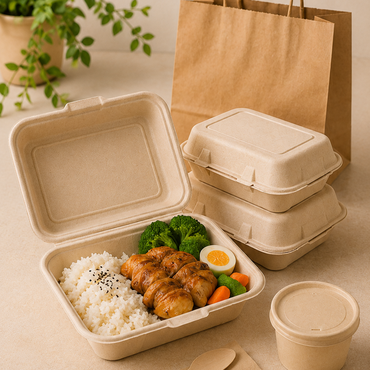 Disposable food containers for takeaway and food delivery services