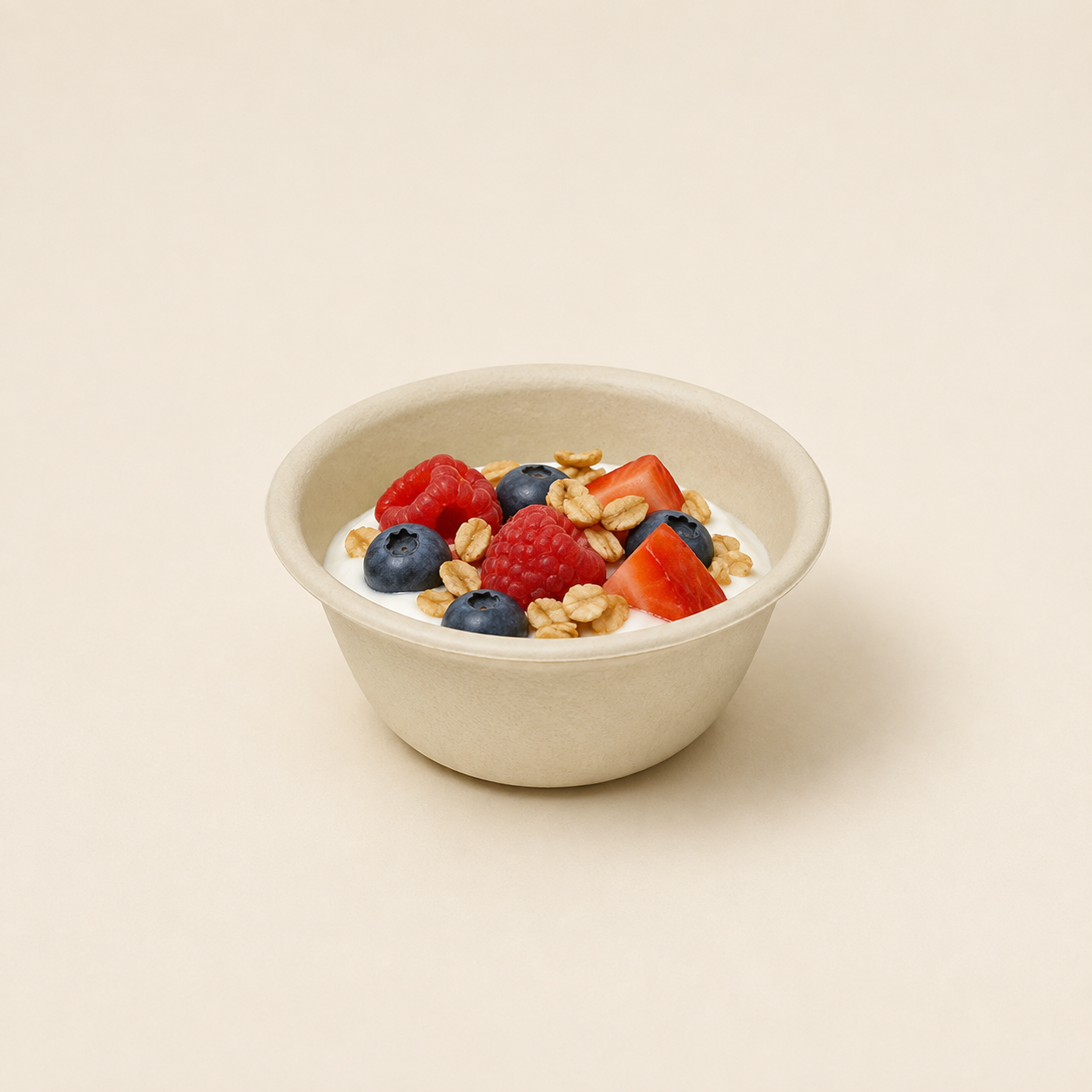 Small 300 to 500 ml bamboo fiber bowl for desserts, fruit and snacks