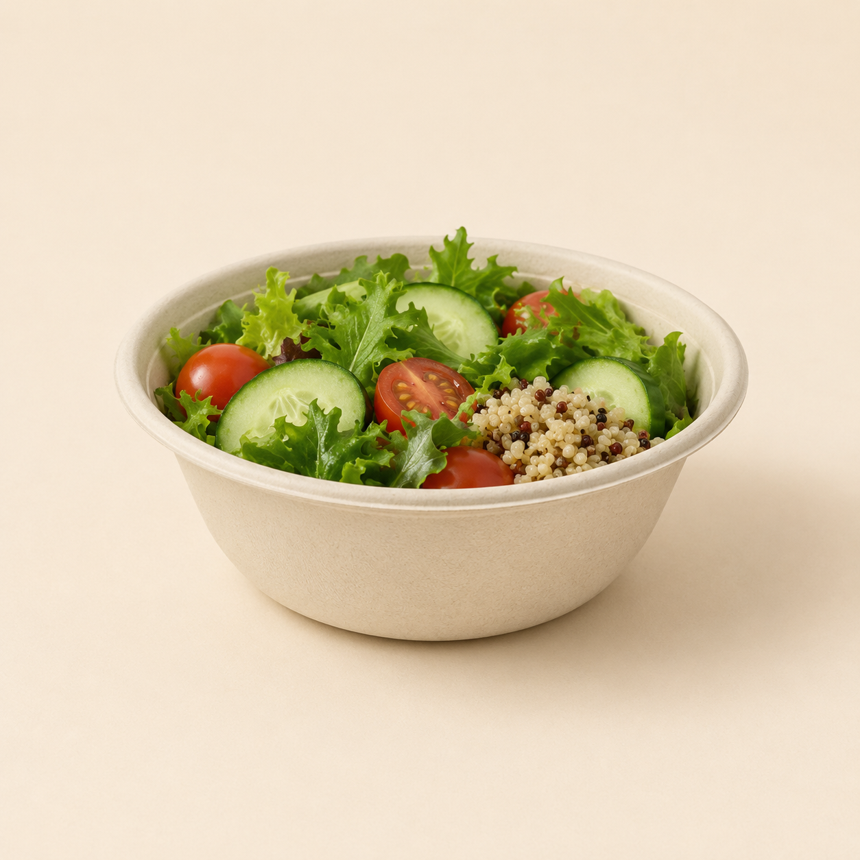 500 to 750 ml bamboo fiber bowl for salad, rice, soup and individual meals