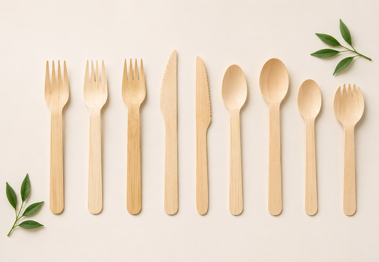 Individual disposable forks knives spoons and specialty utensils for commercial foodservice