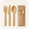 Individual disposable utensils and complete cutlery sets for foodservice