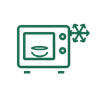 Microwave and freezer safe options icon for disposable bowls