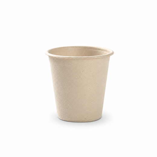 6 oz 200 ml natural molded bamboo fiber cup for hot and cold drinks